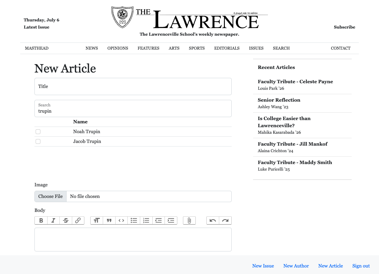 The Lawrence Editor